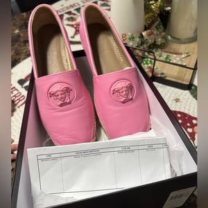 Versace pink espadrilles
